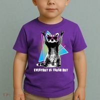 Funny Retro Everyday Is Trash Day Raccoon Toddler T-Shirt thumb 2