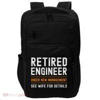 Funny Retirement Engineer Novelty Gift Retired Engineer Impact Tech Backpack thumb 0