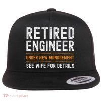 Funny Retirement Engineer Novelty Gift Retired Engineer Flat Bill Trucker Hat thumb 0