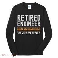 Funny Retirement Engineer Novelty Gift Retired Engineer Tall Long Sleeve Shirt thumb 0