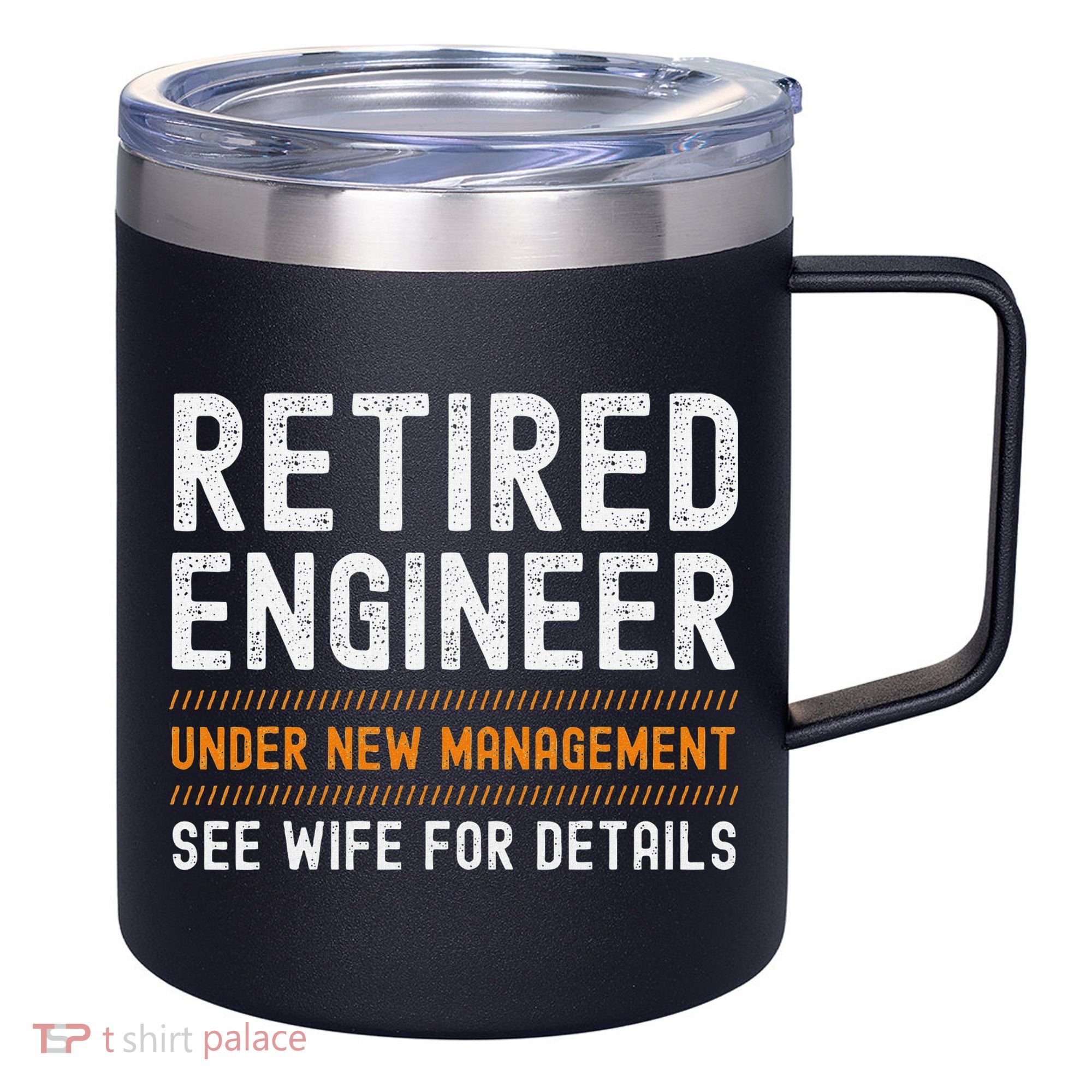 Funny Retirement Engineer Novelty Gift Retired Engineer 12oz Stainless Steel Coffee Mug
