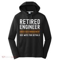 Funny Retirement Engineer Novelty Gift Retired Engineer Performance Fleece Hoodie thumb 0
