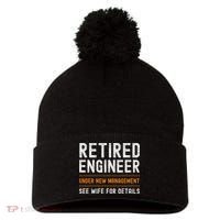 Funny Retirement Engineer Novelty Gift Retired Engineer Pom Pom 12in Knit Beanie thumb 0