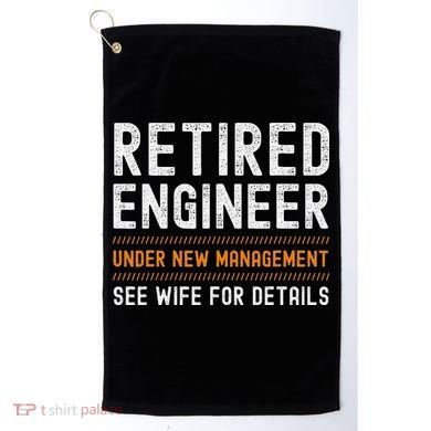 Funny Retirement Engineer Novelty Gift Retired Engineer Golf Towel