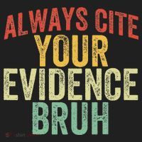 Funny Retro English Teacher Always Cite Your Evidence Bruh Golf Towel thumb 3