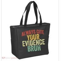 Funny Retro English Teacher Always Cite Your Evidence Bruh Tote Bag thumb 2
