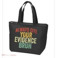 Funny Retro English Teacher Always Cite Your Evidence Bruh Tote Bag thumb 3