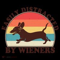 Funny Retro Easily Distracted By Wieners Dachshund fan Coffee Mug thumb 5
