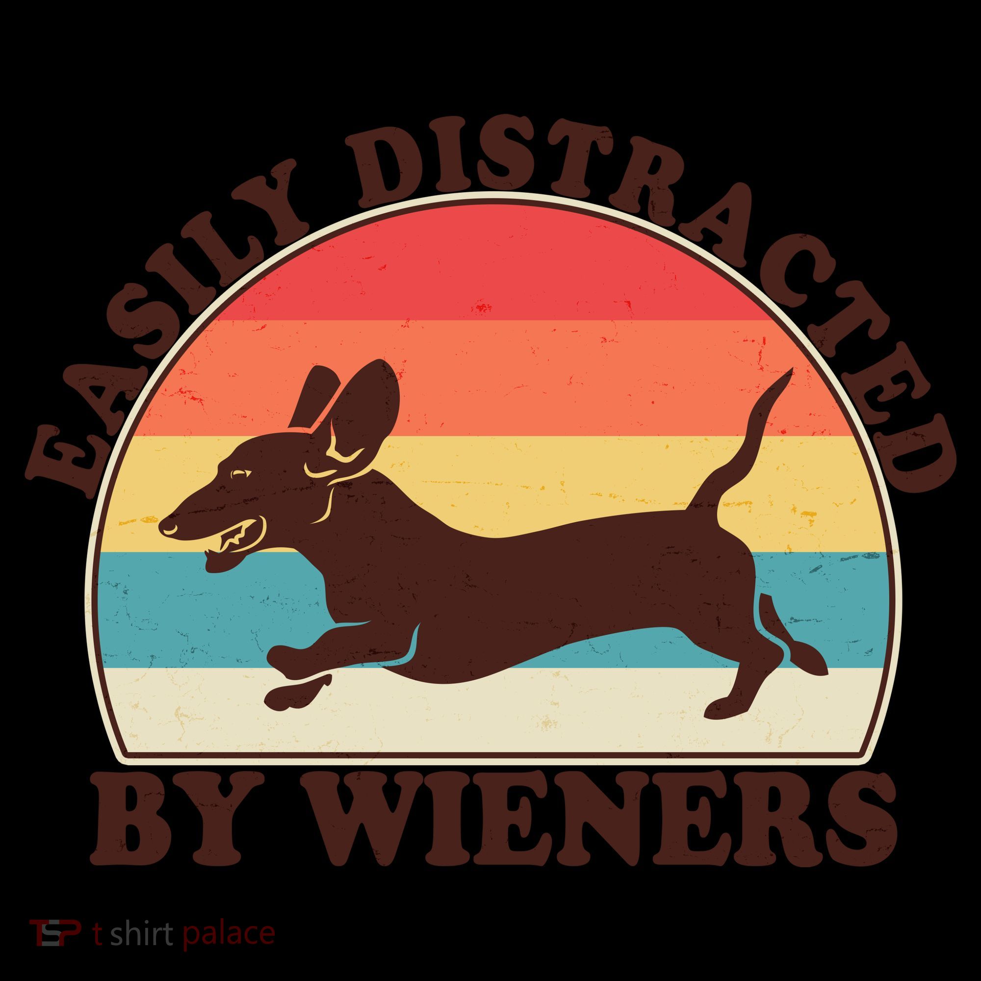 Funny Retro Easily Distracted By Wieners Dachshund fan Coffee Mug