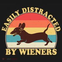 Funny Retro Easily Distracted By Wieners Dachshund fan Tank Top thumb 6