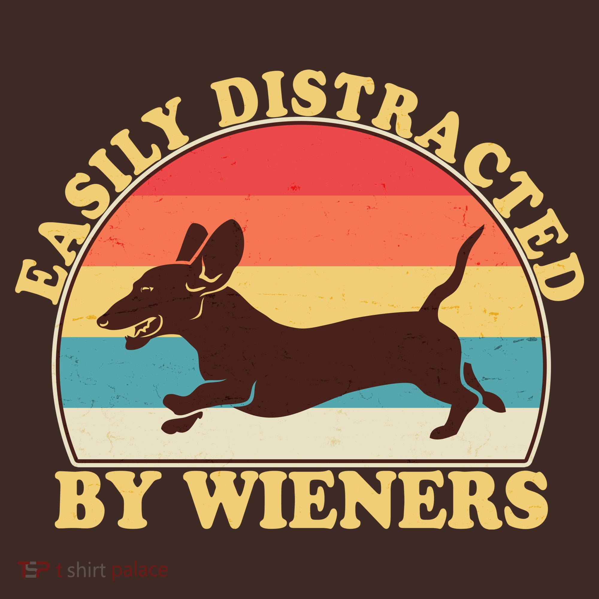 Funny Retro Easily Distracted By Wieners Dachshund fan Kids Hoodie