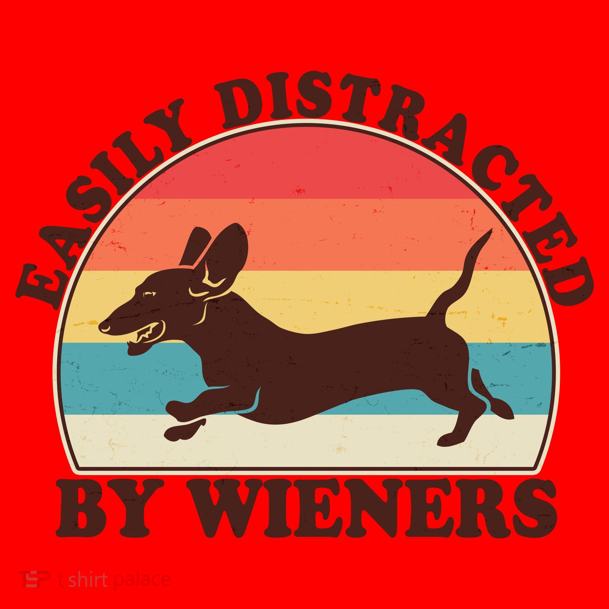Funny Retro Easily Distracted By Wieners Dachshund fan Santa Hat