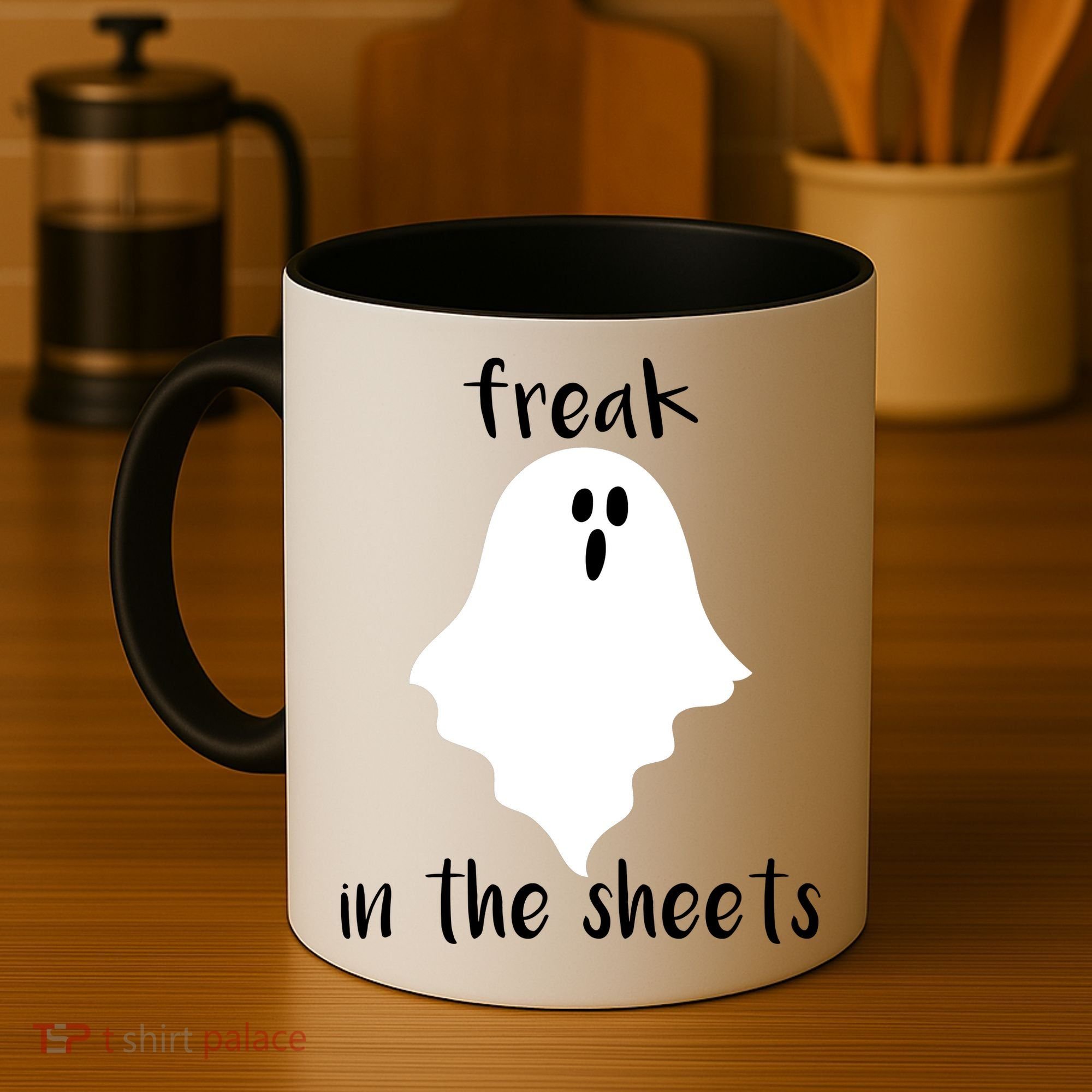 Freak in the Sheets Funny Halloween Coffee Mug
