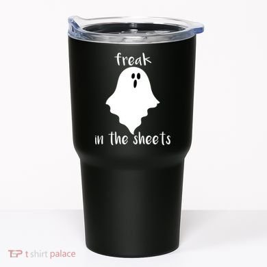 Freak in the Sheets Funny Halloween Tumbler