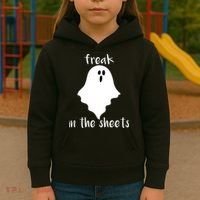 Freak in the Sheets Funny Halloween Kids Hoodie thumb 3