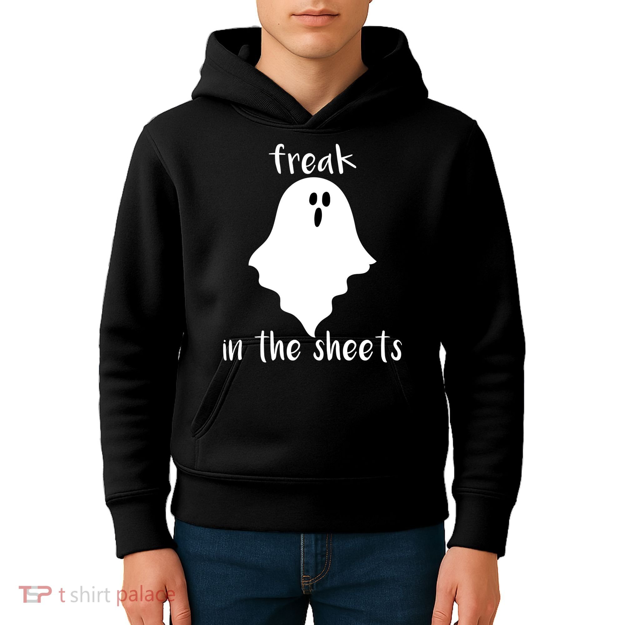 Freak in the Sheets Funny Halloween Kids Hoodie