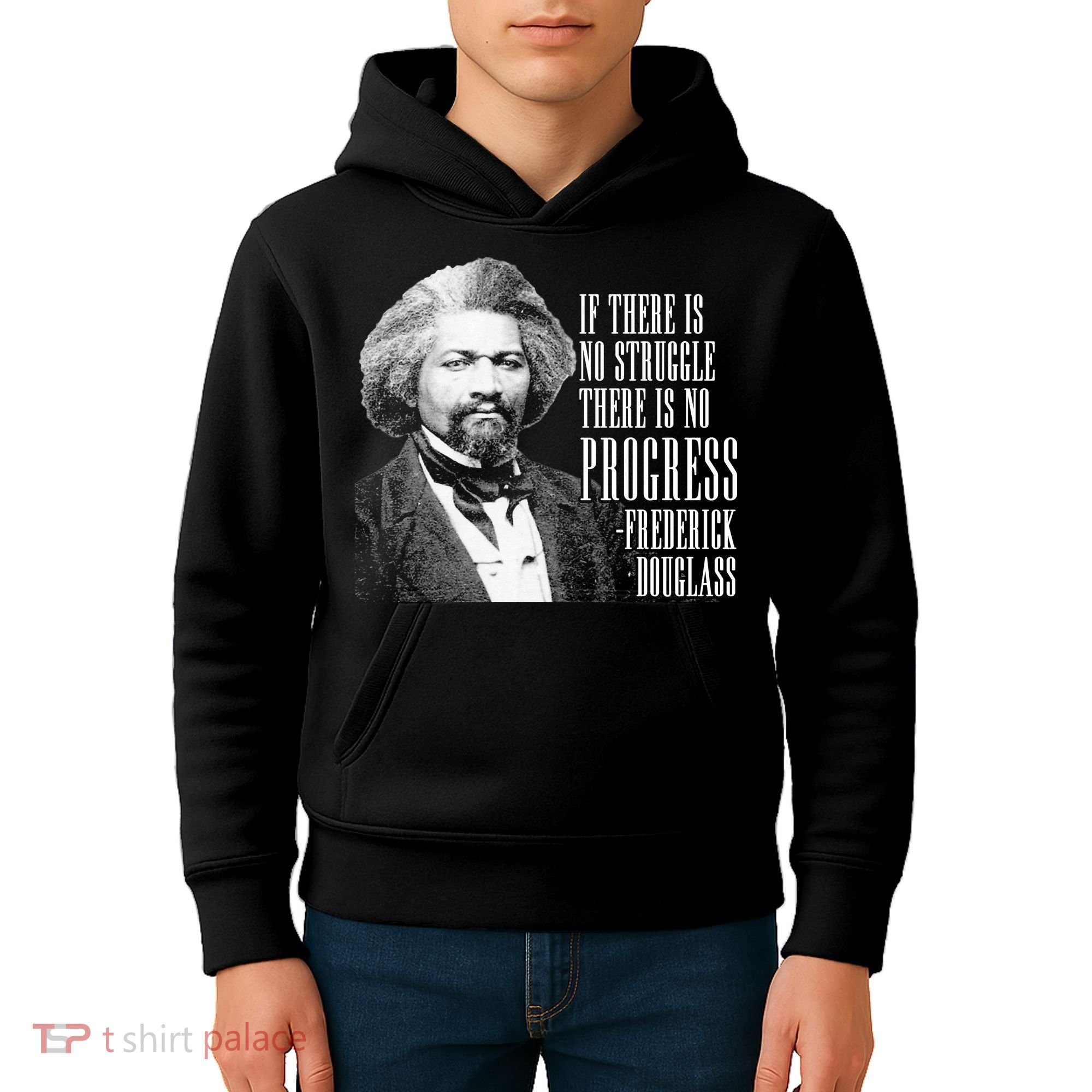 Frederick Douglass History Quote Kids Hoodie