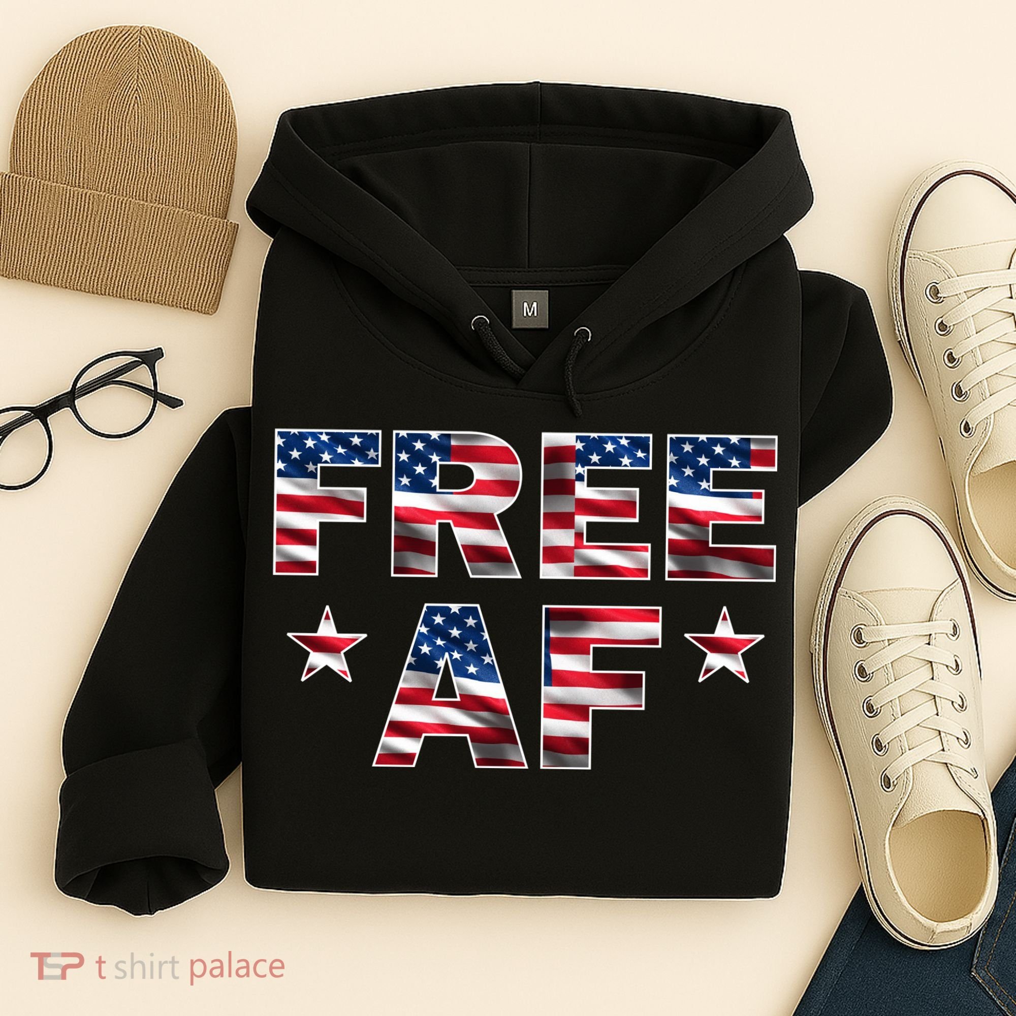 FREE AF American Pride USA Hoodie