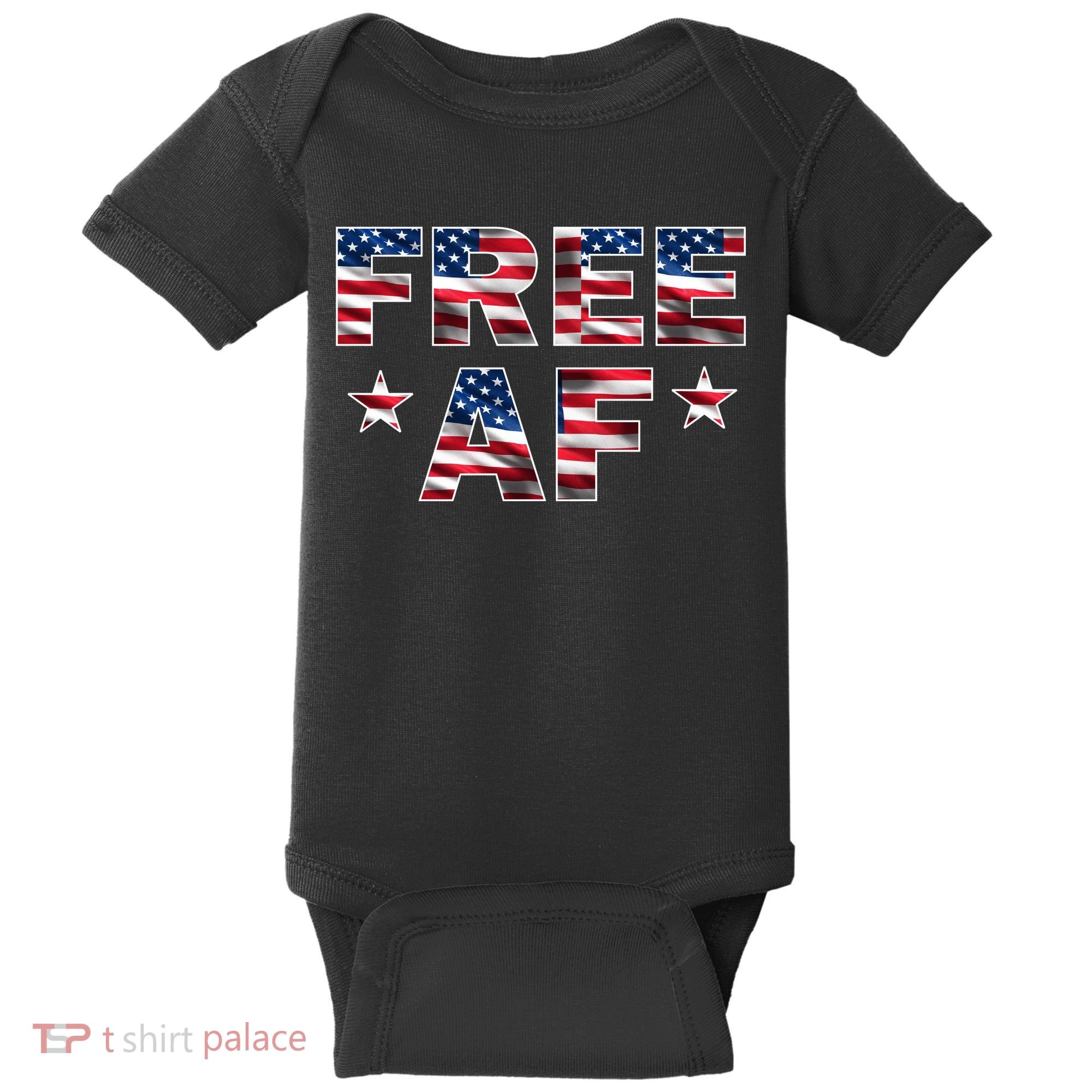 FREE AF American Pride USA Baby Bodysuit