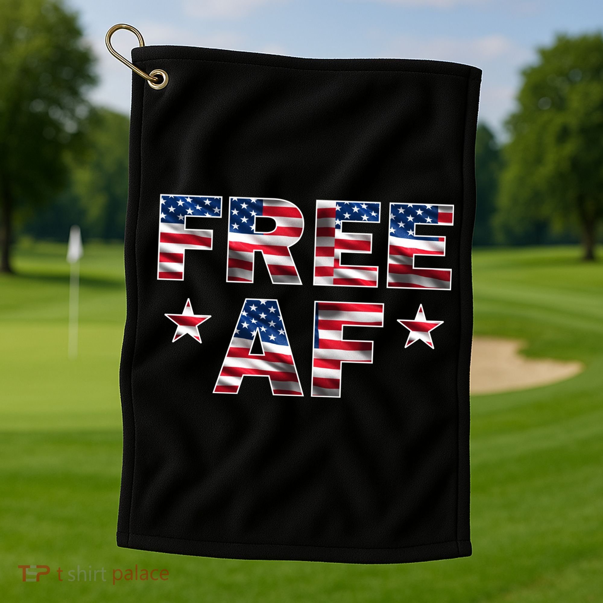 FREE AF American Pride USA Golf Towel