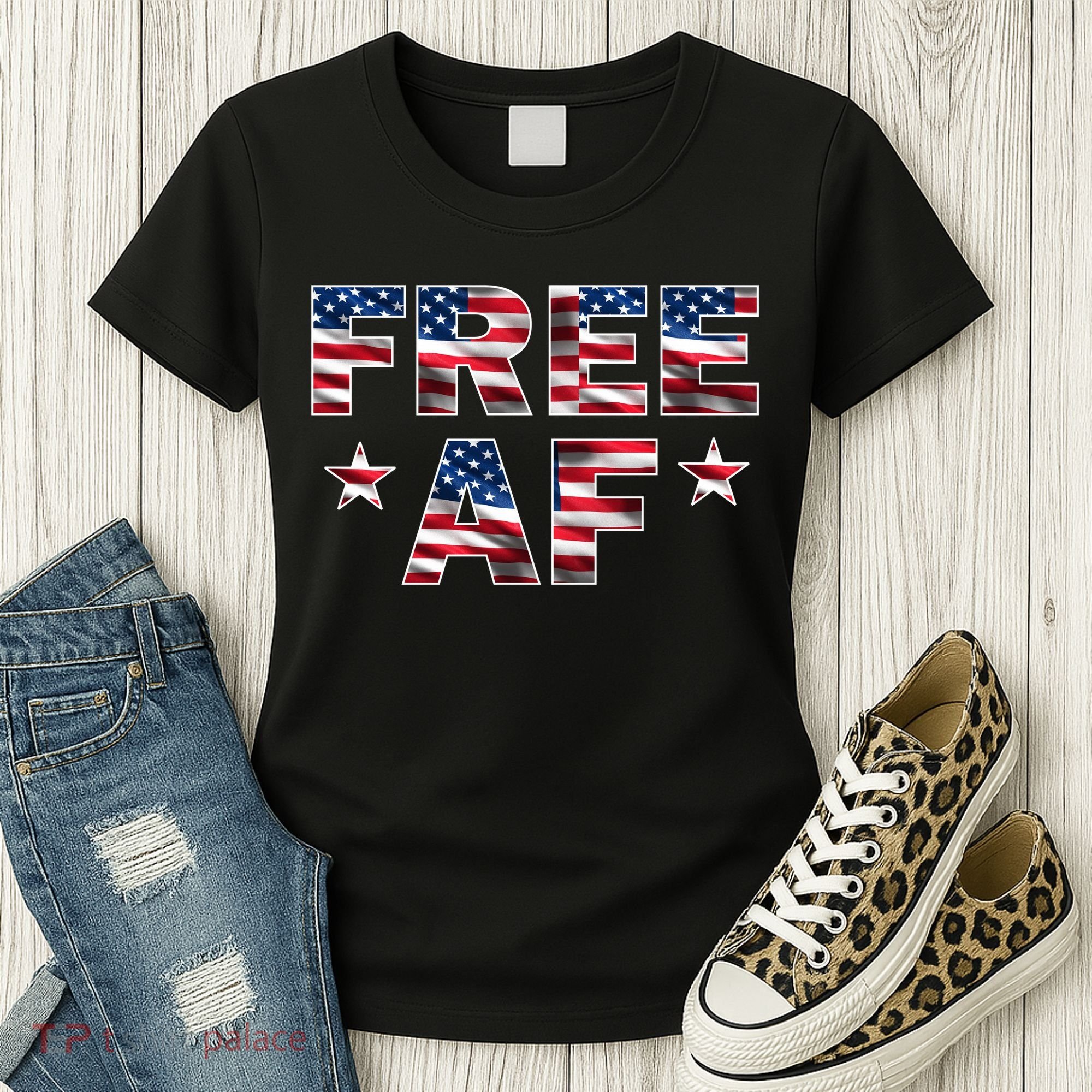FREE AF American Pride USA Women's T-Shirt