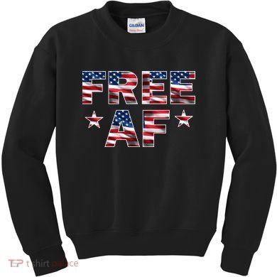 FREE AF American Pride USA Kids Sweatshirt