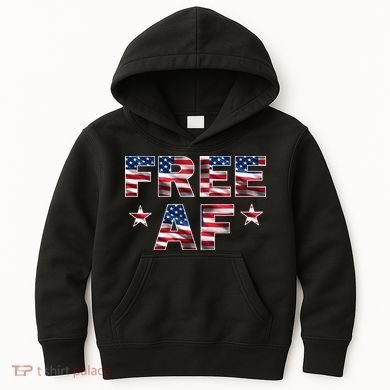 FREE AF American Pride USA Kids Hoodie