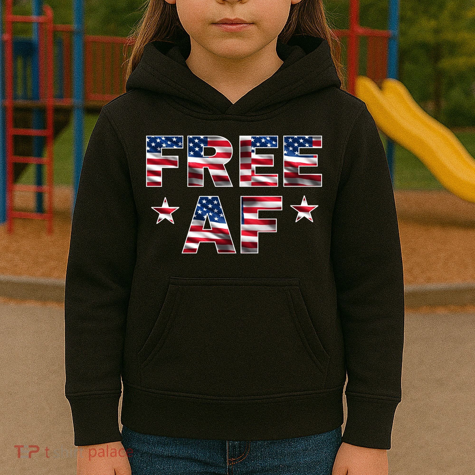 FREE AF American Pride USA Kids Hoodie