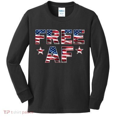 FREE AF American Pride USA Kids Long Sleeve Shirt