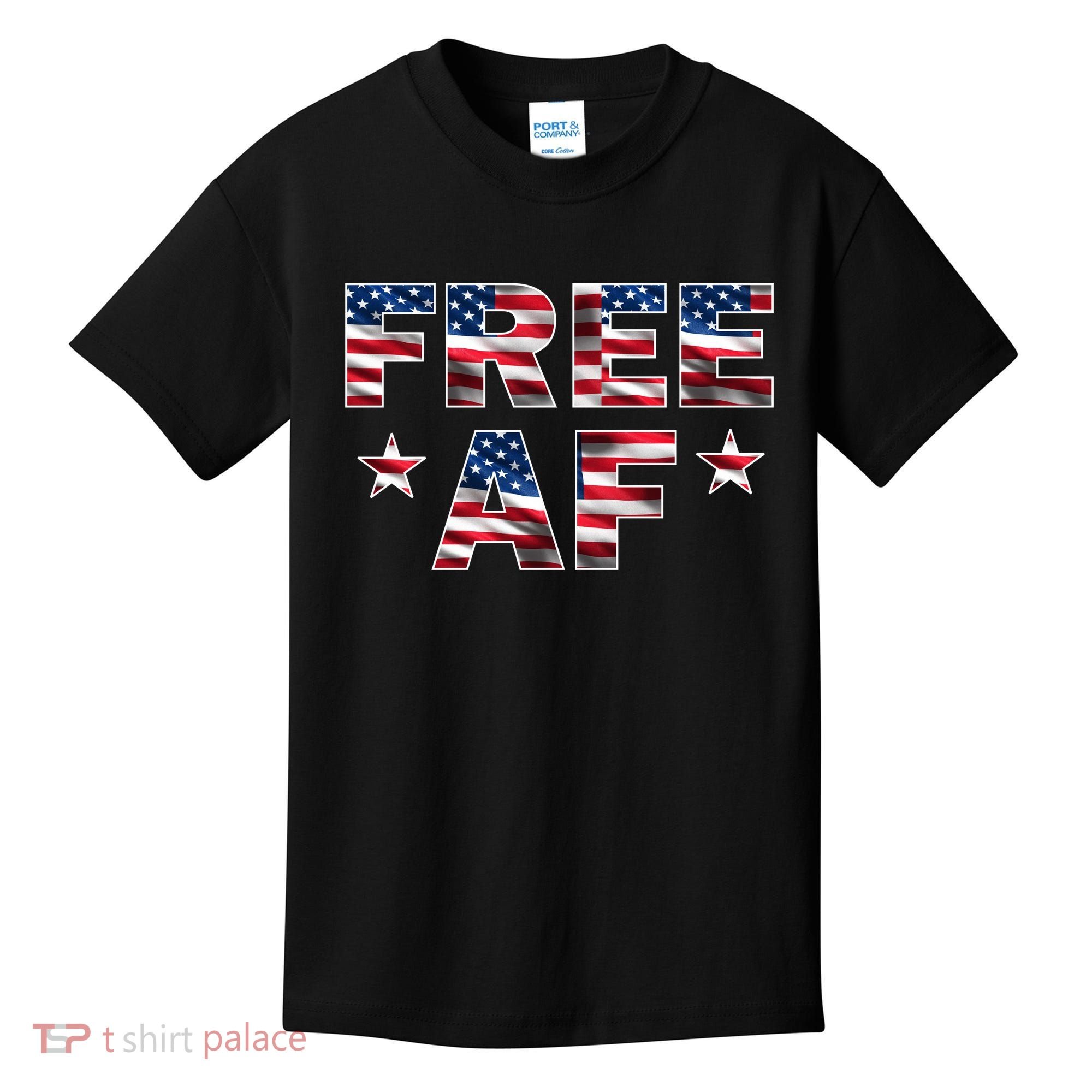 FREE AF American Pride USA Kids T-Shirt