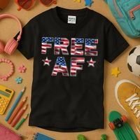 FREE AF American Pride USA Kids T-Shirt thumb 3