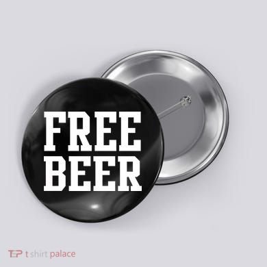 Free Beer Logo Button