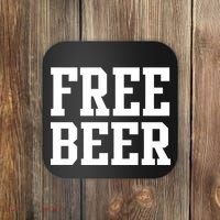 Free Beer Logo Coaster thumb 0