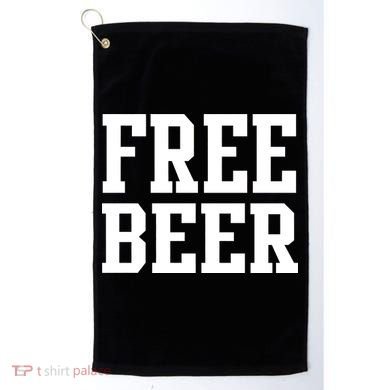 Free Beer Logo Golf Towel