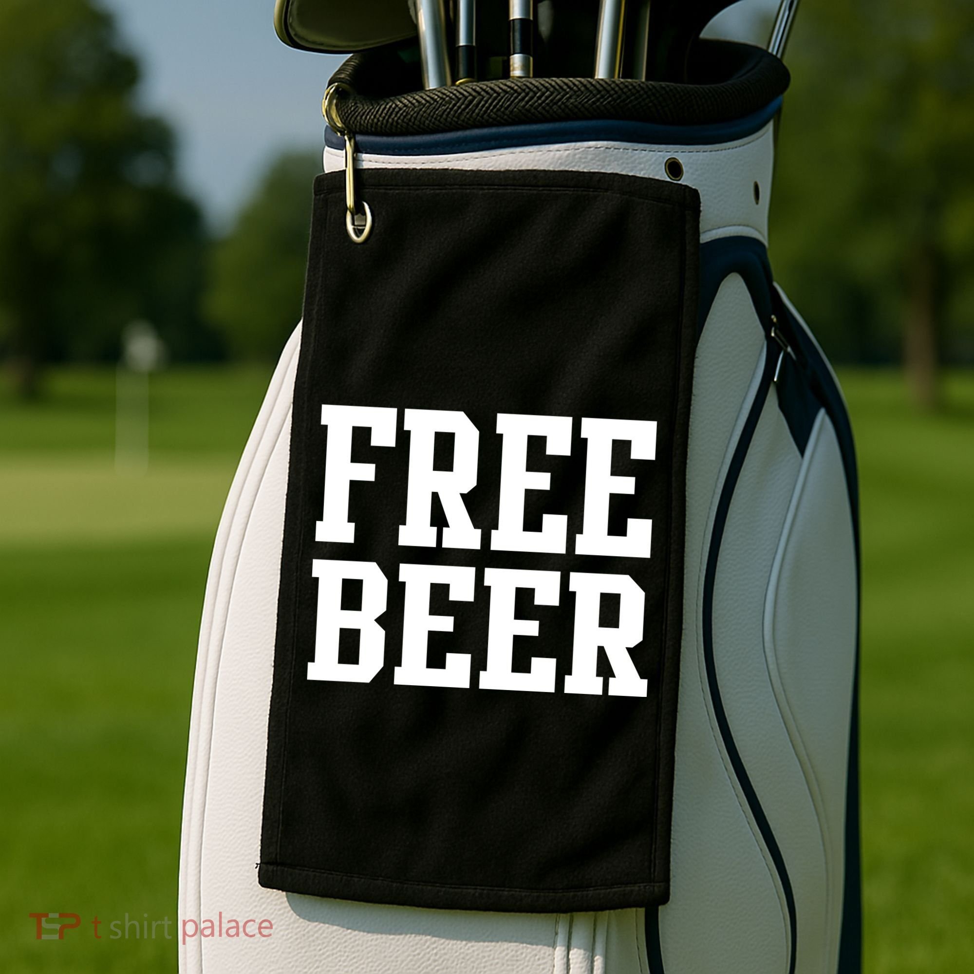Free Beer Logo Golf Towel