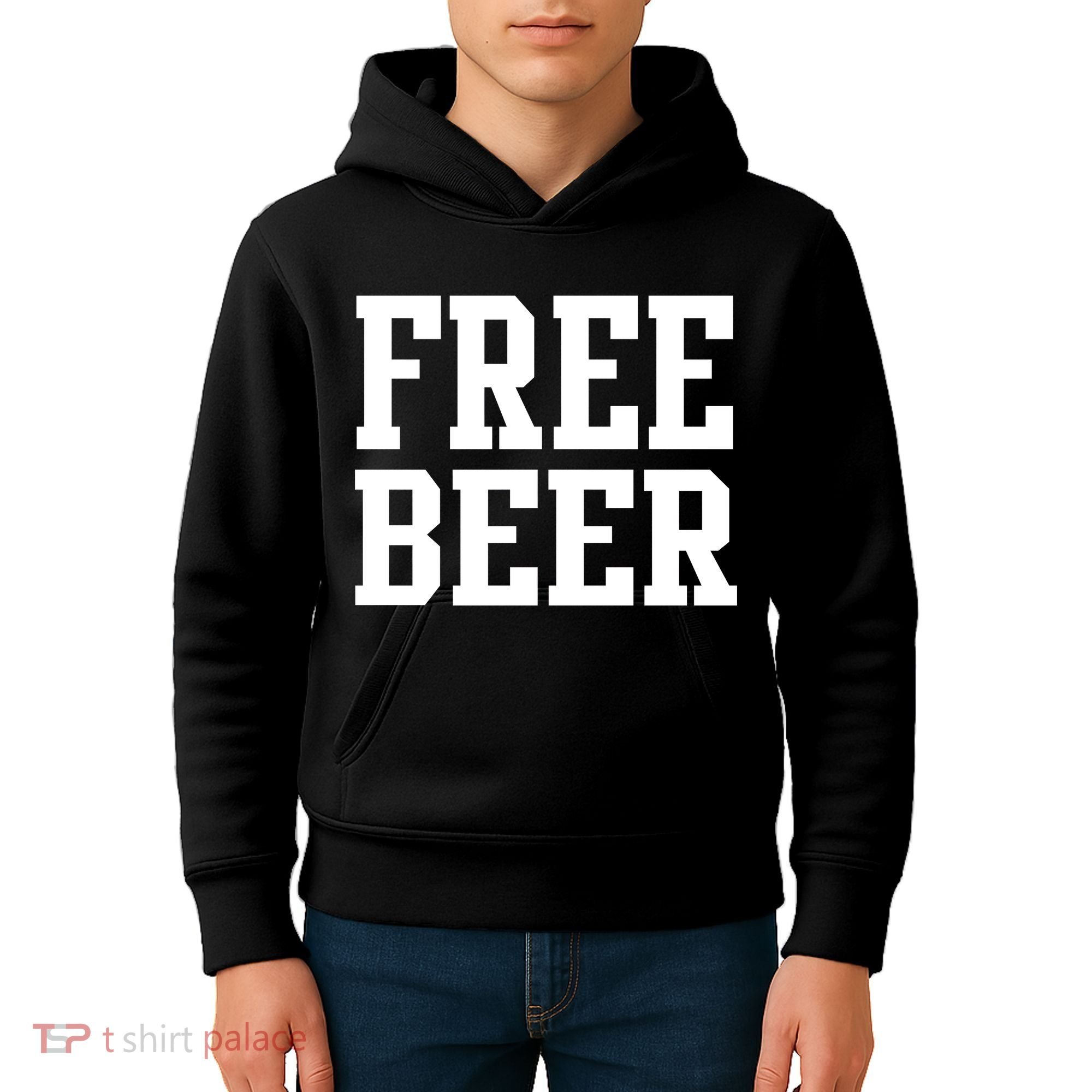Free Beer Logo Kids Hoodie