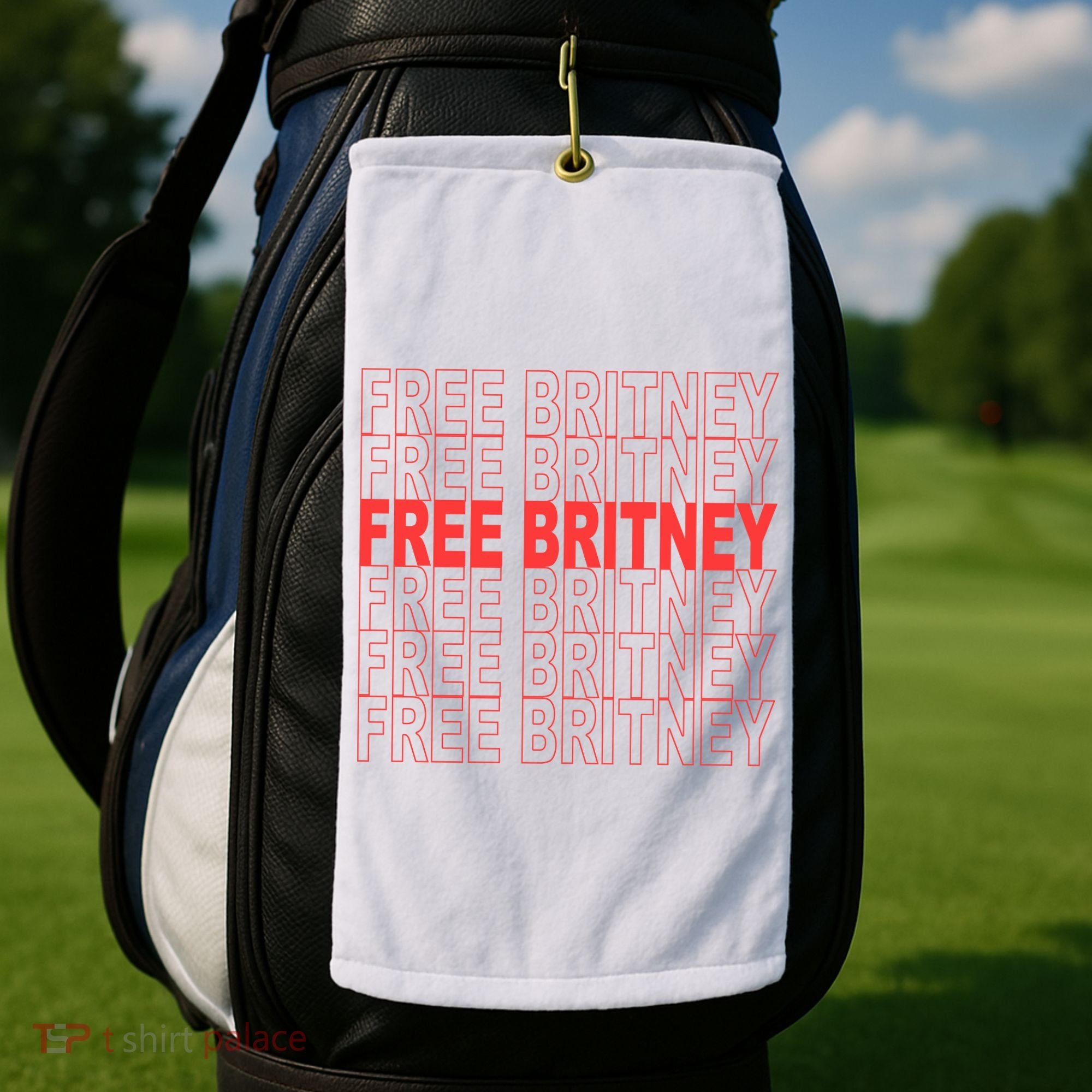 Free Britney Bag Logo Golf Towel