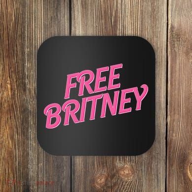 Free Britney Logo Coaster