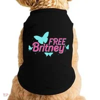 Free Britney Meme Butterflies Doggie Tank thumb 0