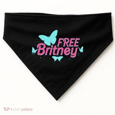 Free Britney Meme Butterflies USA-Made Doggie Bandana