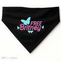 Free Britney Meme Butterflies USA-Made Doggie Bandana thumb 0