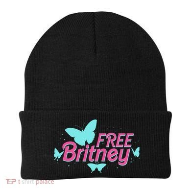 Free Britney Meme Butterflies Beanie