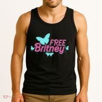 Free Britney Meme Butterflies Tank Top thumb 3