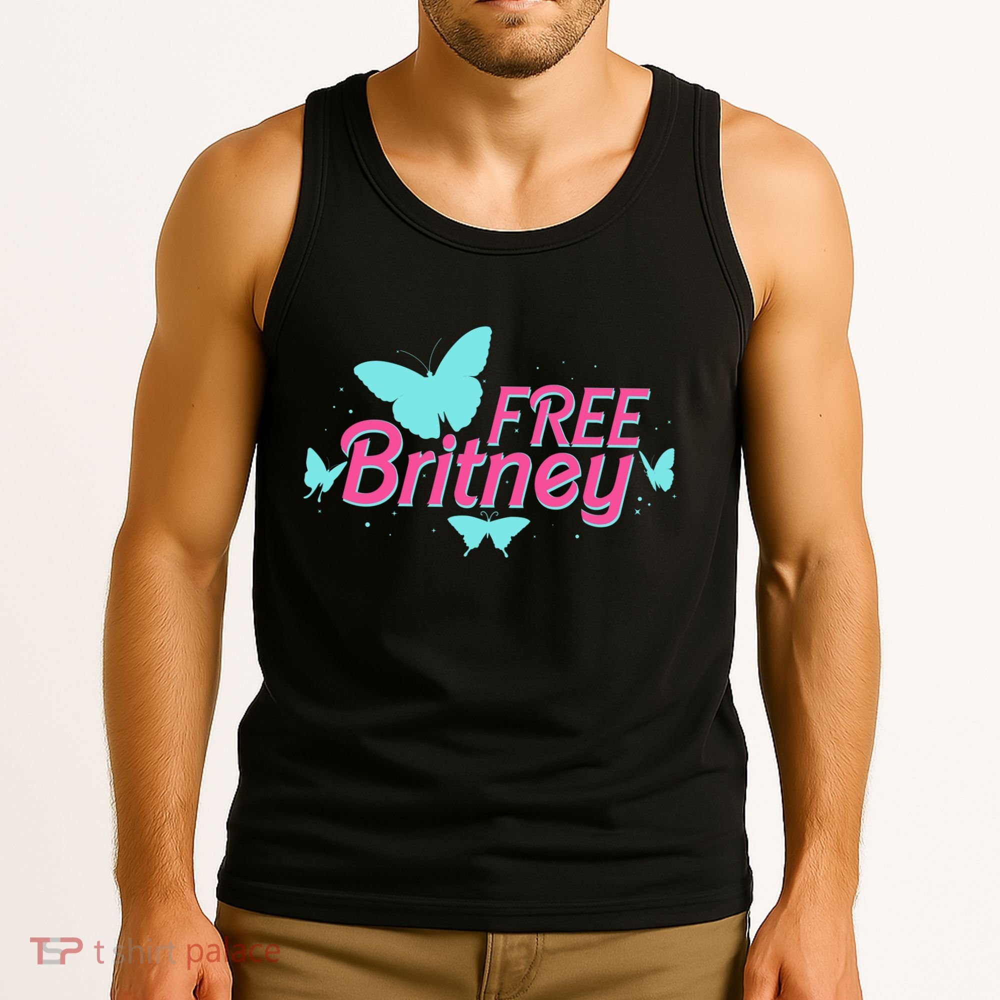 Free Britney Meme Butterflies Tank Top