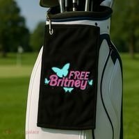 Free Britney Meme Butterflies Golf Towel thumb 2