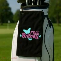 Free Britney Meme Butterflies Golf Towel thumb 2