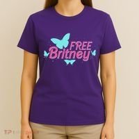 Free Britney Meme Butterflies T-Shirt thumb 4