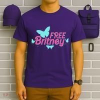 Free Britney Meme Butterflies T-Shirt thumb 6