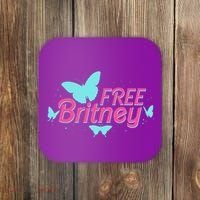 Free Britney Meme Butterflies Coaster thumb 0