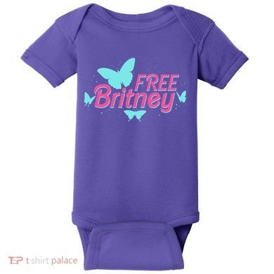 Free Britney Meme Butterflies Baby Bodysuit